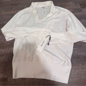 NWT Calvin Klein White Suit sweater